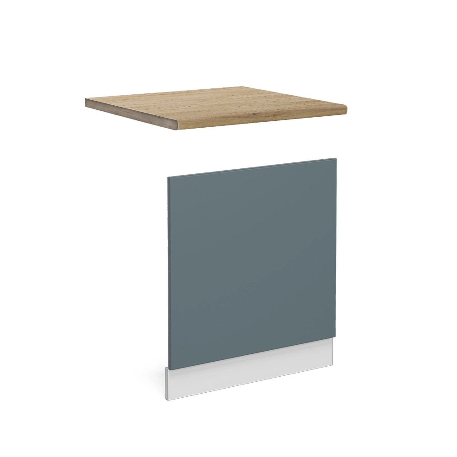 Vicco Frontblende R-Line Blau-Grau/Weiß AP Marmor