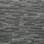 Verblender UltraStrong Bologna Schiefer Schwarz, Feinsteinzeug-Riemchen für Wandverkleidung.
