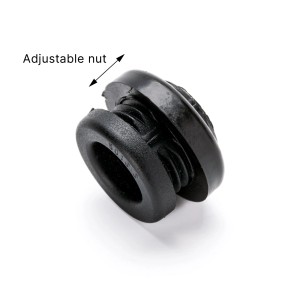 Schwarze Orion Lightstyle Kabeldurchführung für Lampen, max. 8mm Kabeldurchmesser.