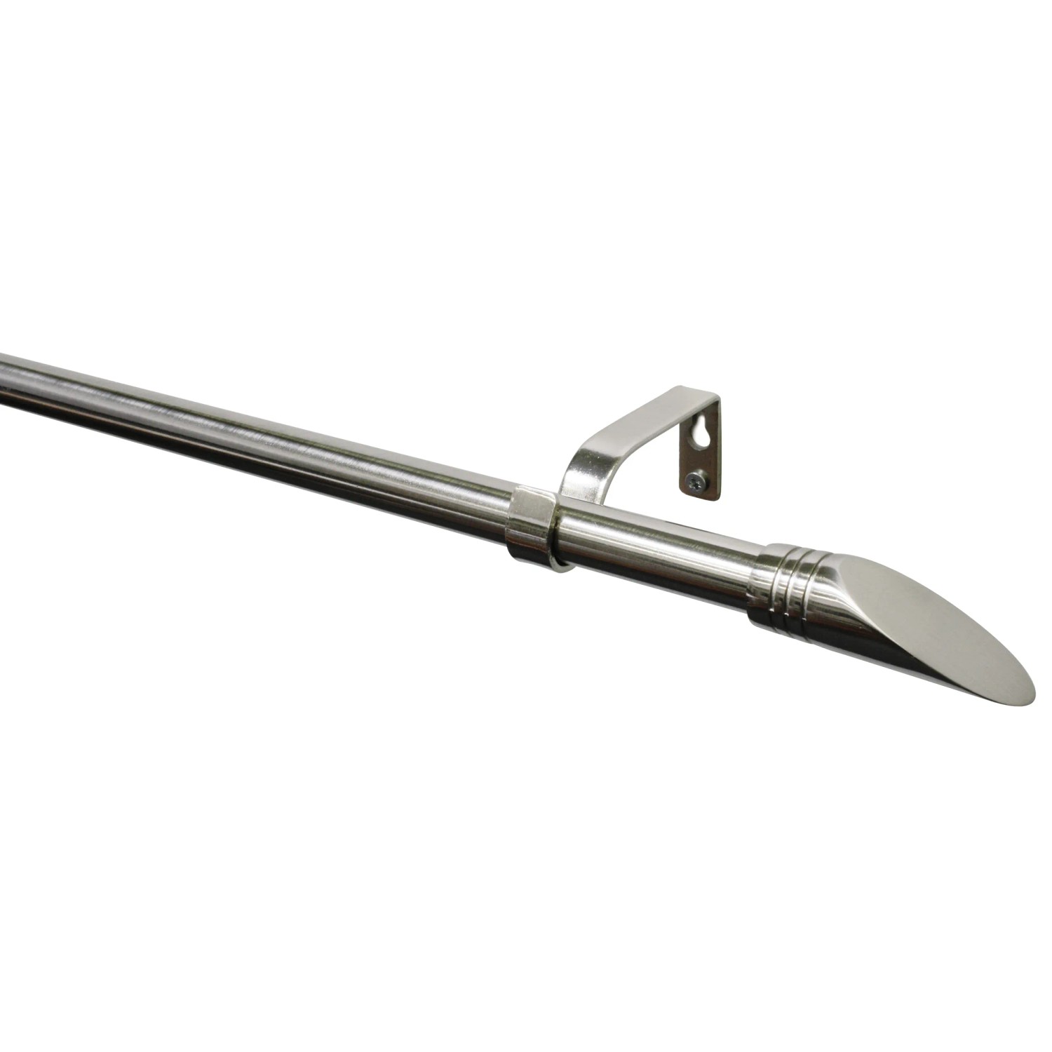 Gardinia Gardinenstangen-Set Ellipse, Edelstahloptik, ausziehbar von 120-210 cm.