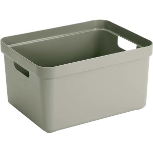 Hellgrüne Sunware Aufbewahrungsbox Sigma Home (32 l) mit Griffen.
