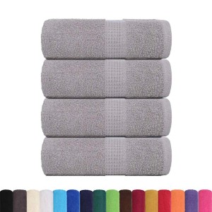 vidaXL Waschhandtücher 4-Tlg FROGN Grau 30x30 cm 100% Baumwolle 136825