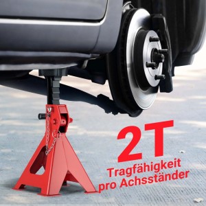 Wiltec 2X Unterstellbock Höhenverstellbar 28-425Cm Stützbocke Je 2T Arbeitsbock
