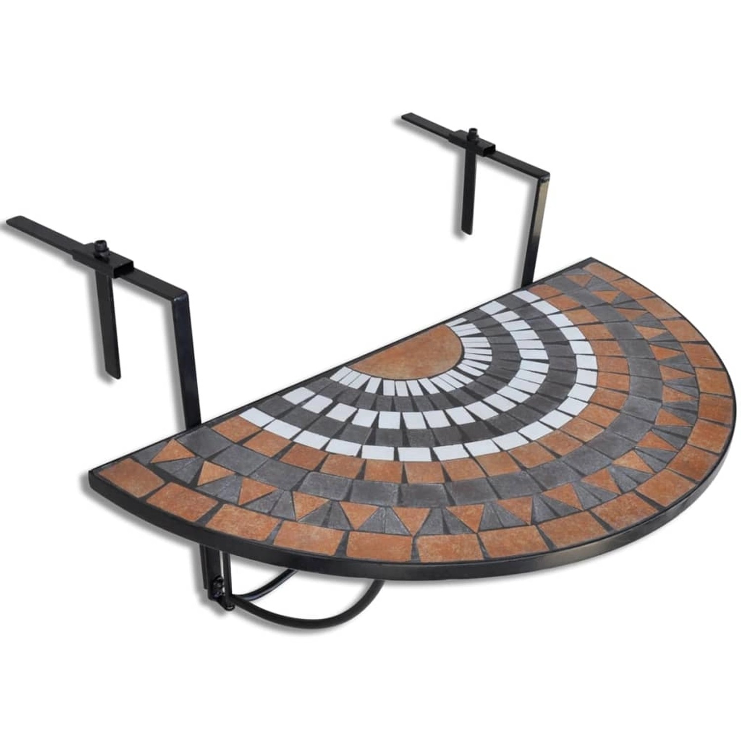vidaXL Balkonhängetisch Mosaik Terracotta und Weiß 41126 günstig online kaufen