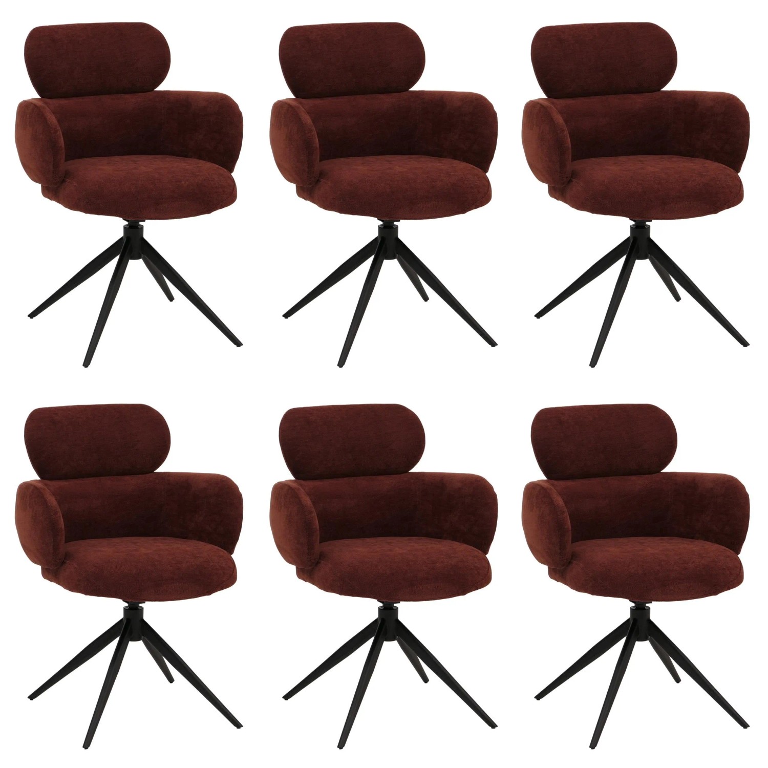 MCW Esszimmerstuhl O77 6er-Set Rotbraun günstig online kaufen