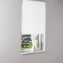 Weißes Thermo-Rollo Manresa, 100x175 cm, am Fenster montiert. Sicht- und Sonnenschutz.