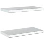 vidaXL Wandregale 2 Stk 50x23,5x3 cm Silbern Edelstahl 30286_7