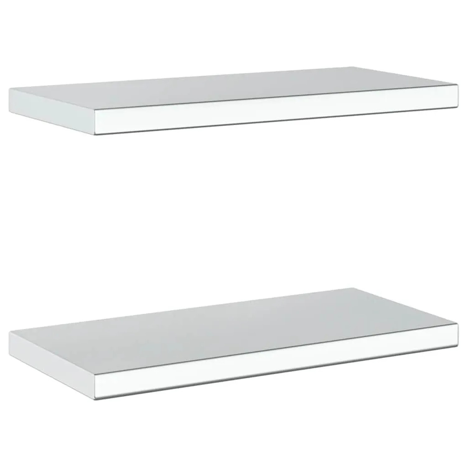 vidaXL Wandregale 2 Stk 50x23,5x3 cm Silbern Edelstahl 30286_7