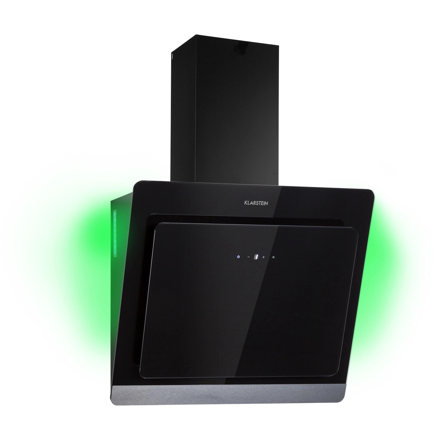 Klarstein Aurora Eco 60 Dunstabzugshaube 550 m³/h 60cm Kopffrei Ambientelicht EEC A+ Schwarz
