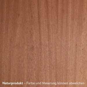 Holzfurnier in Mahagoni-Optik für Wanddeko Schmetterlinge, Detailaufnahme.