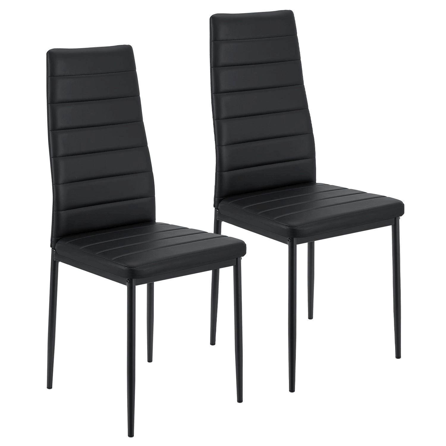 Juskys Esszimmerstuhl Loja 2er Set Schwarz