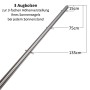 Toldoro Sonnensegelmast 2,5m Edelstahl mit 3 Augbolzen zur Höhenverstellung.