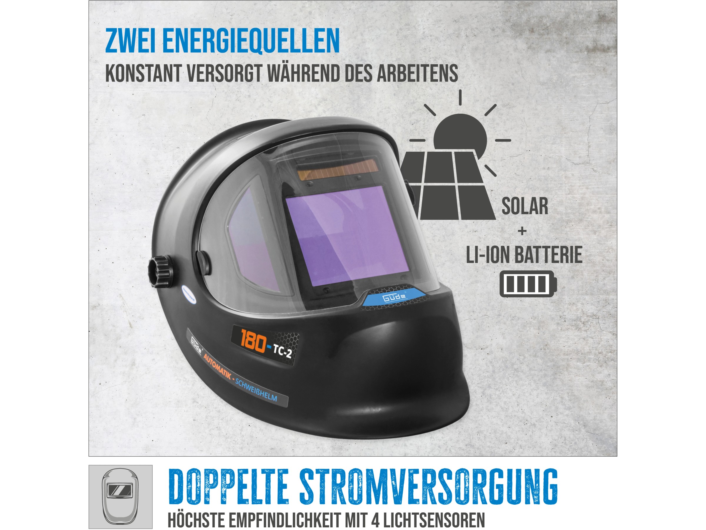 Güde Automatischer Schweißhelm GSH 180-TC-2