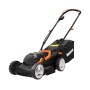 Worx Akku-Rasenmäher WG779E.1, 40 V mit Fangkorb. Ideal für mittelgroße Gärten.