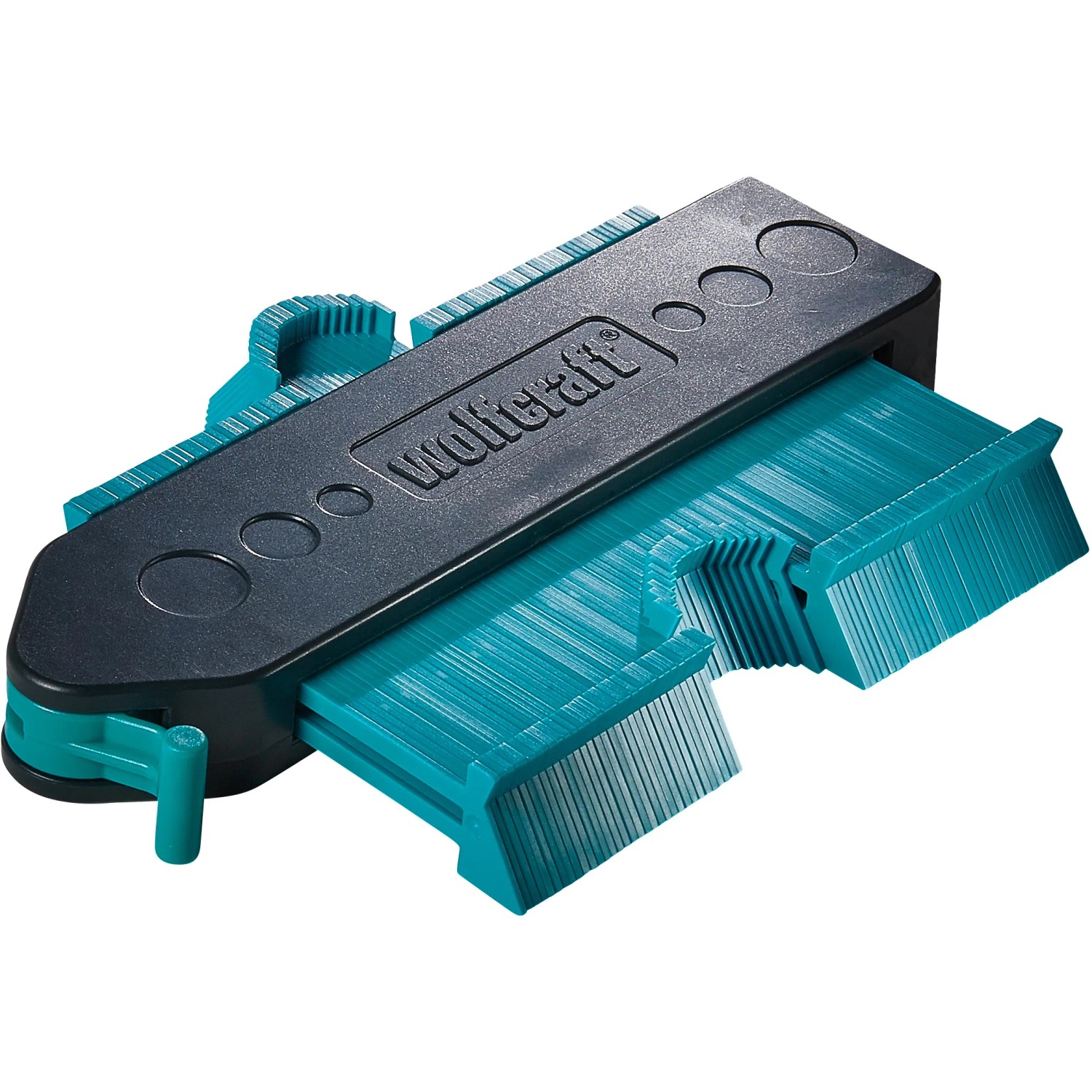 wolfcraft Konturenlehre für Laminat und Designboden, blau/schwarz. Werkzeug zum Übertragen von Konturen.