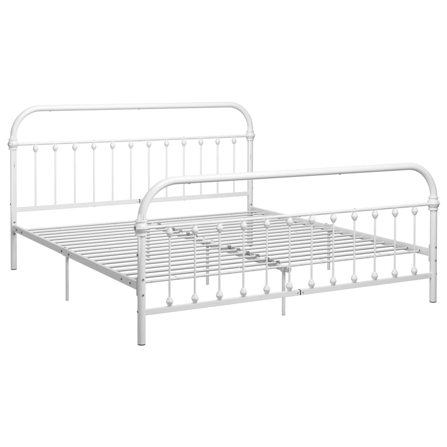 vidaXL Bettgestell Weiß Metall 180x200 cm618266 günstig online kaufen