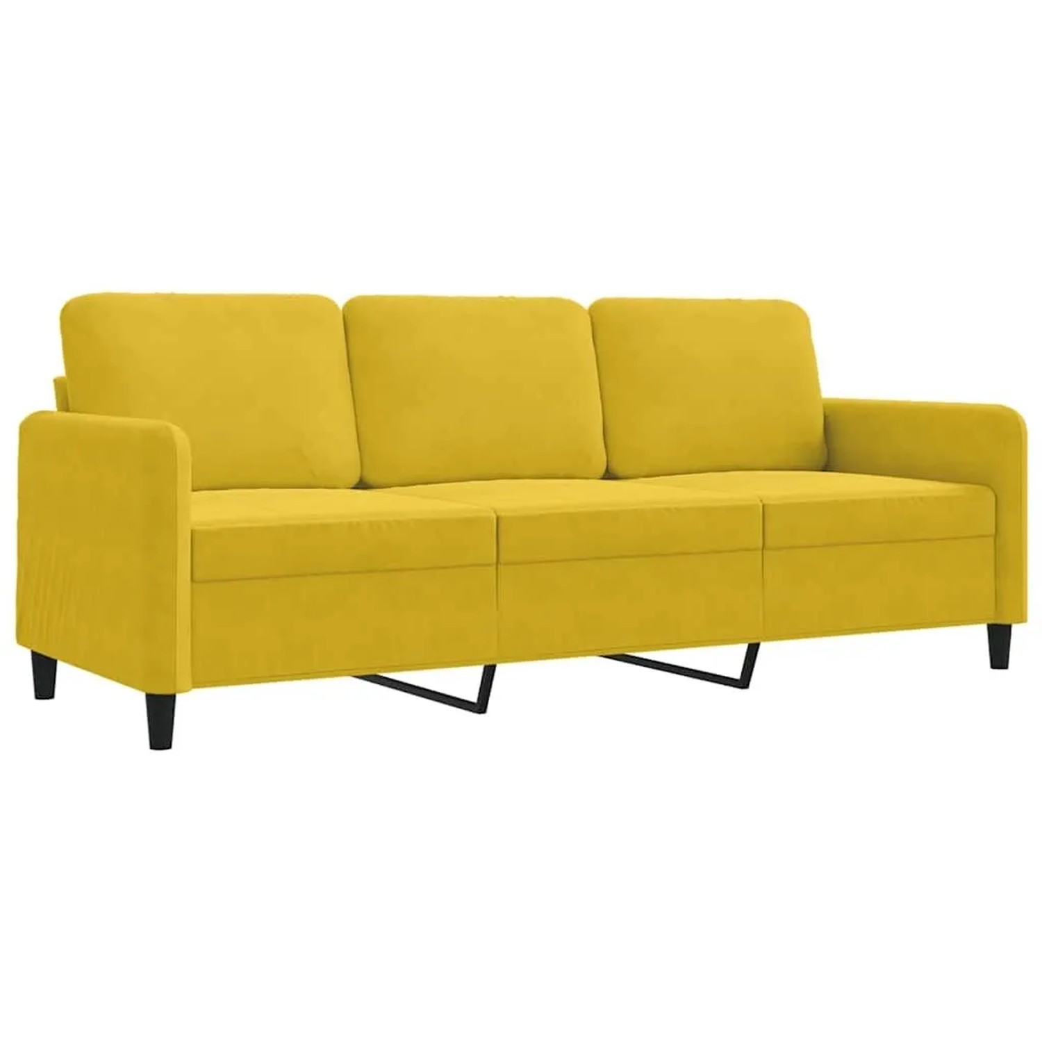 vidaXL 3-Sitzer-Sofa Gelb 180 cm Samt 359458 günstig online kaufen
