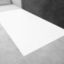 Weiße, rechteckige Hüppe Duschwanne EasyFlat 120x90 cm, flache Bauweise für barrierefreies Bad.
