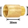 Hahnverlängerung aus Messing, 18,6 mm x 21 mm, 30 mm lang, für Gewindefittings.