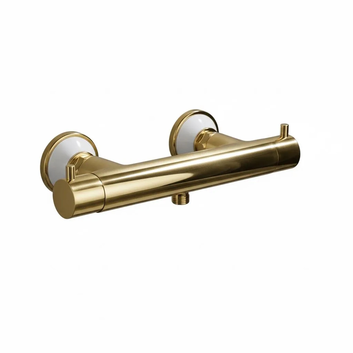 PaulGurkes Dusch-Thermostat Retro mit Keramik Mischbatterie Antik Gold Hochglanz