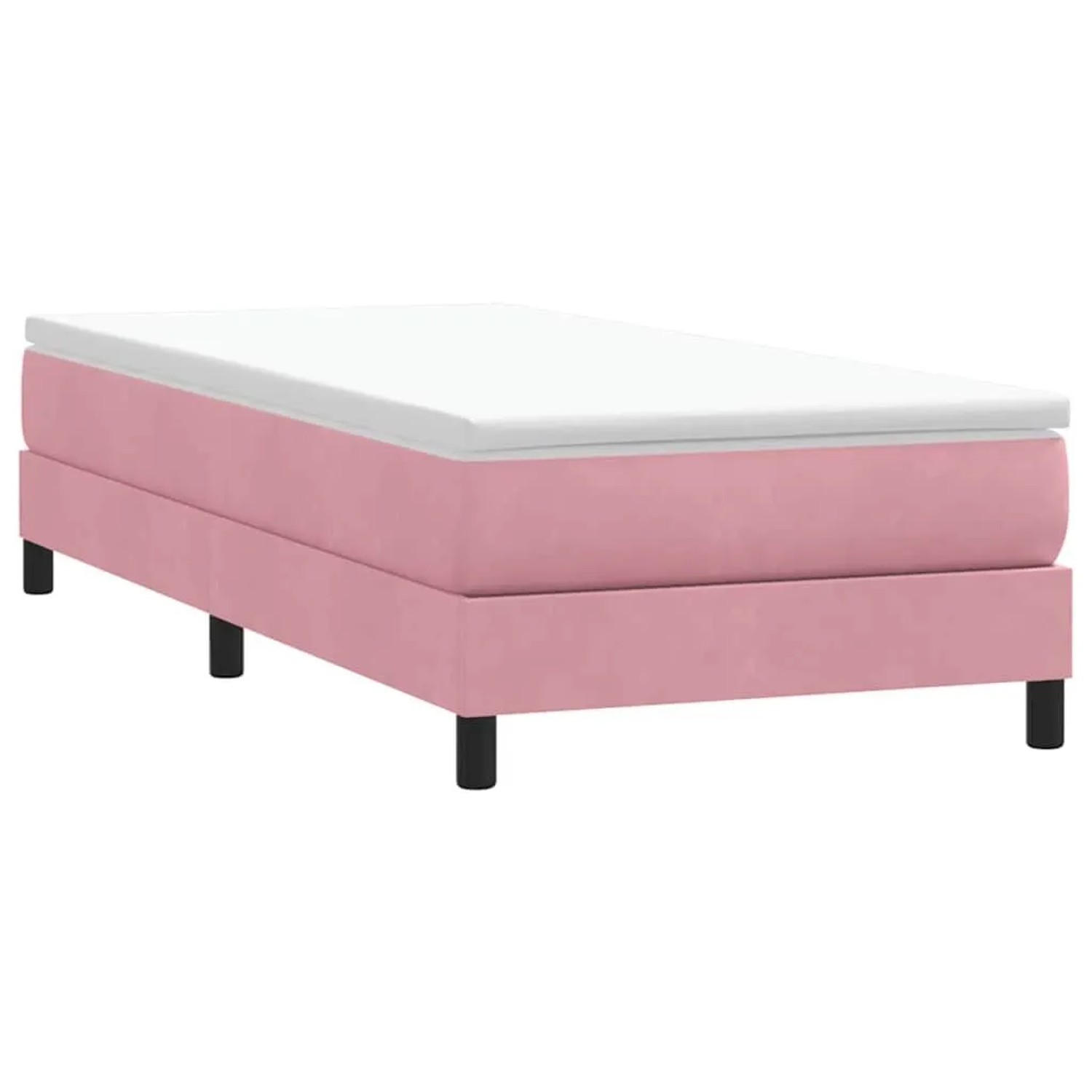vidaXL Boxspringbett ohne Matratze Rosa 80x220 cm Samt 3315854 günstig online kaufen