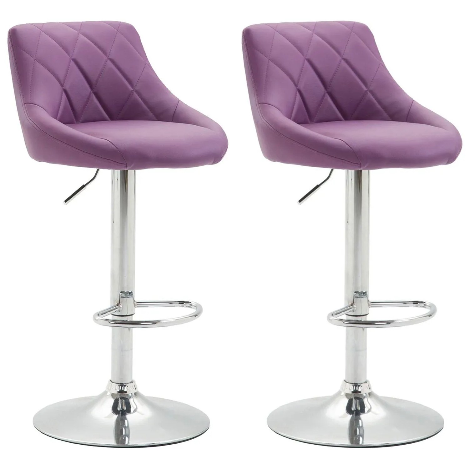 CLP 2er Set Barhocker Lazio Kunstleder Lila
