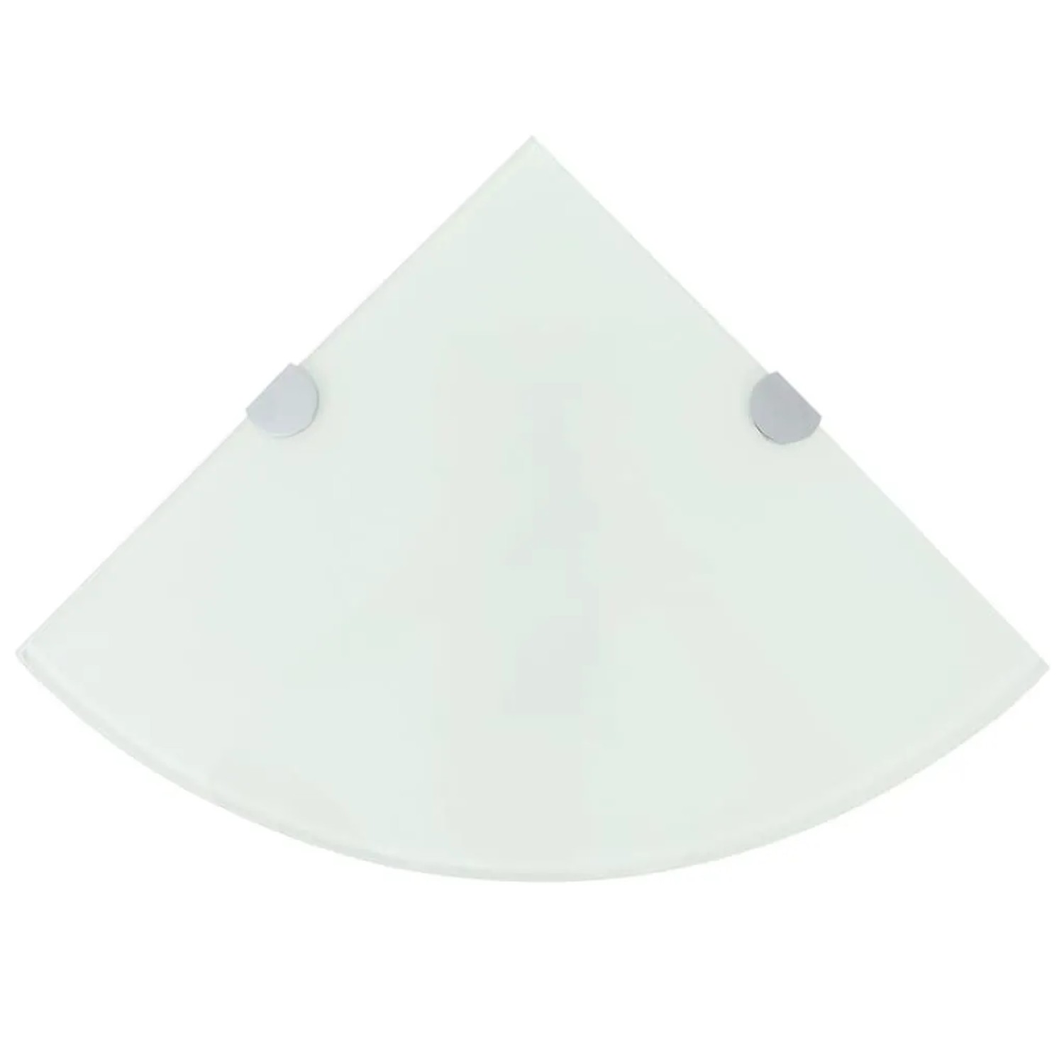 vidaXL Eckregale 2 Stk mit Verchromten Halterungen Glas Weiß 35x35 cm 3051599