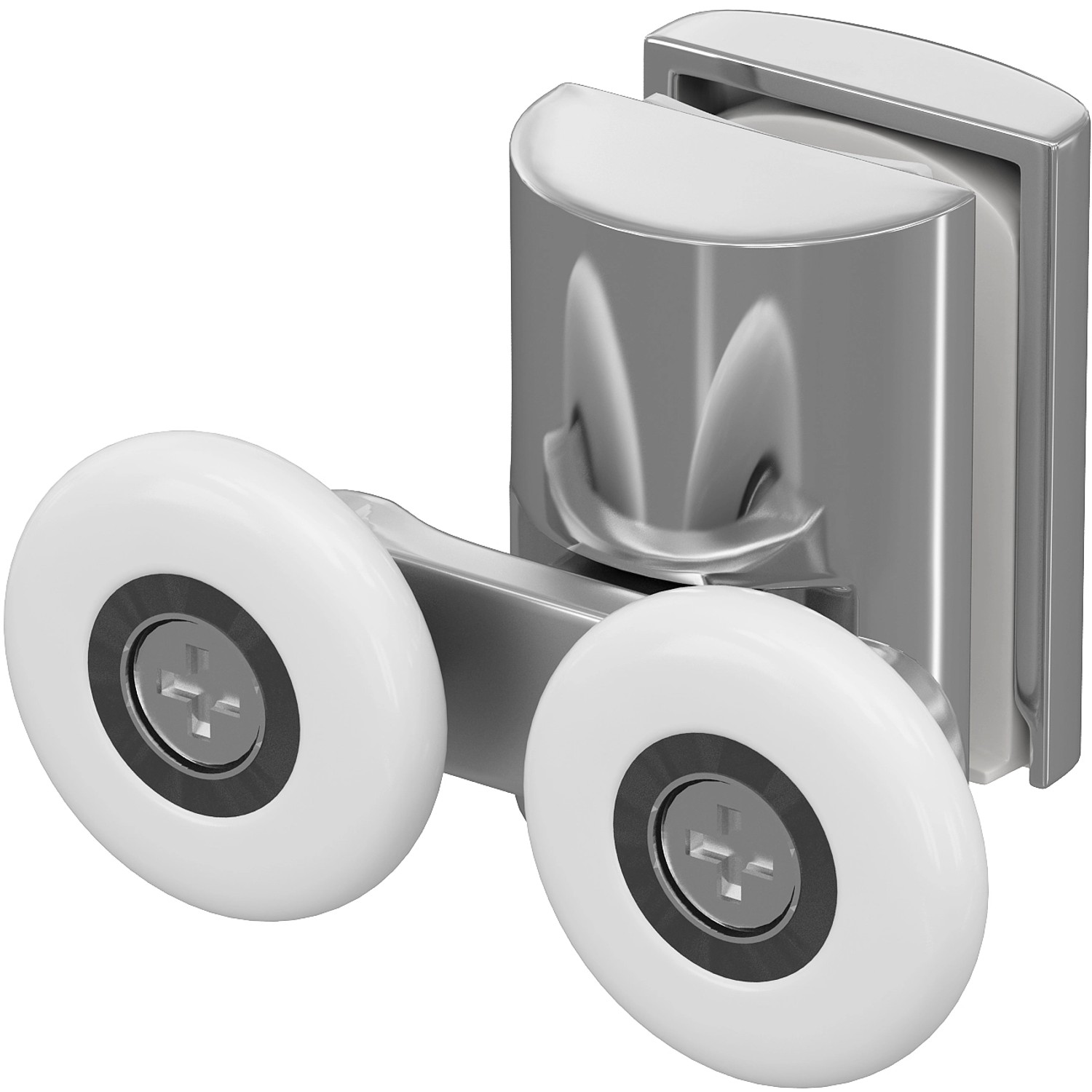 baliv Türlaufrolle Doppelt Unten 2,3 cm Verchromt für Duschkabine Corlo II 4 Stü