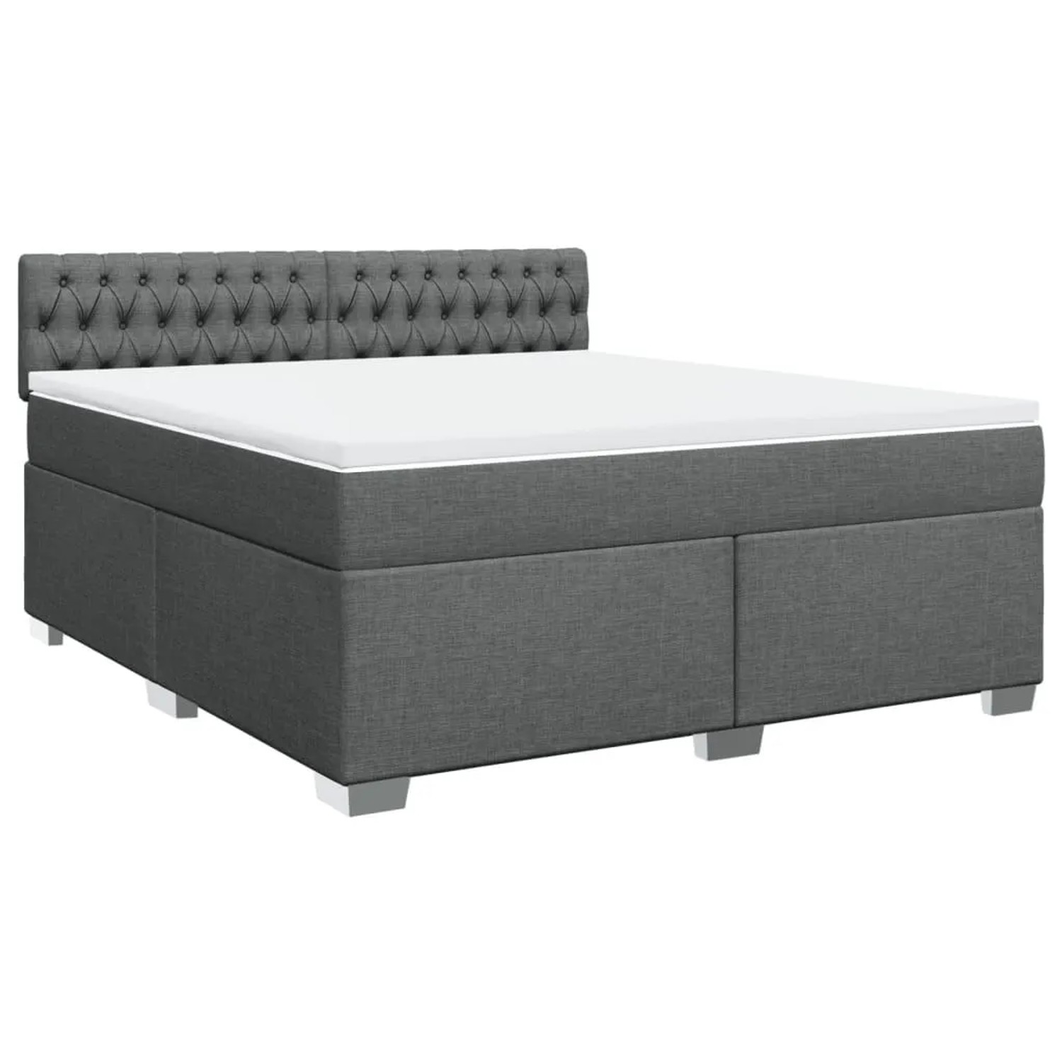 vidaXL Boxspringbett mit Matratze Dunkelgrau 180x200 cm Stoff 3285975 günstig online kaufen
