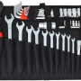 Famex Werkzeugkoffer mit 164-teiligem Werkzeugset in geöffneter, schwarzer Werkzeugtasche.
