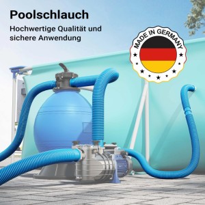 Wiltec Poolschlauch 15 M ⌀32 Mm Schwimmbadschlauch Mit Muffe Saugschlauch
