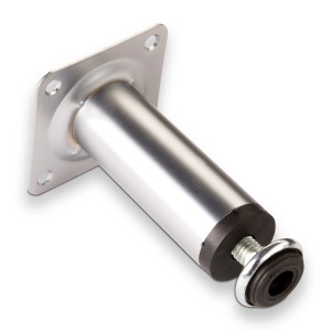 SOTECH Möbelfuß 100 mm mit Höhenverstellung Bis 10 mm Chrom Matt