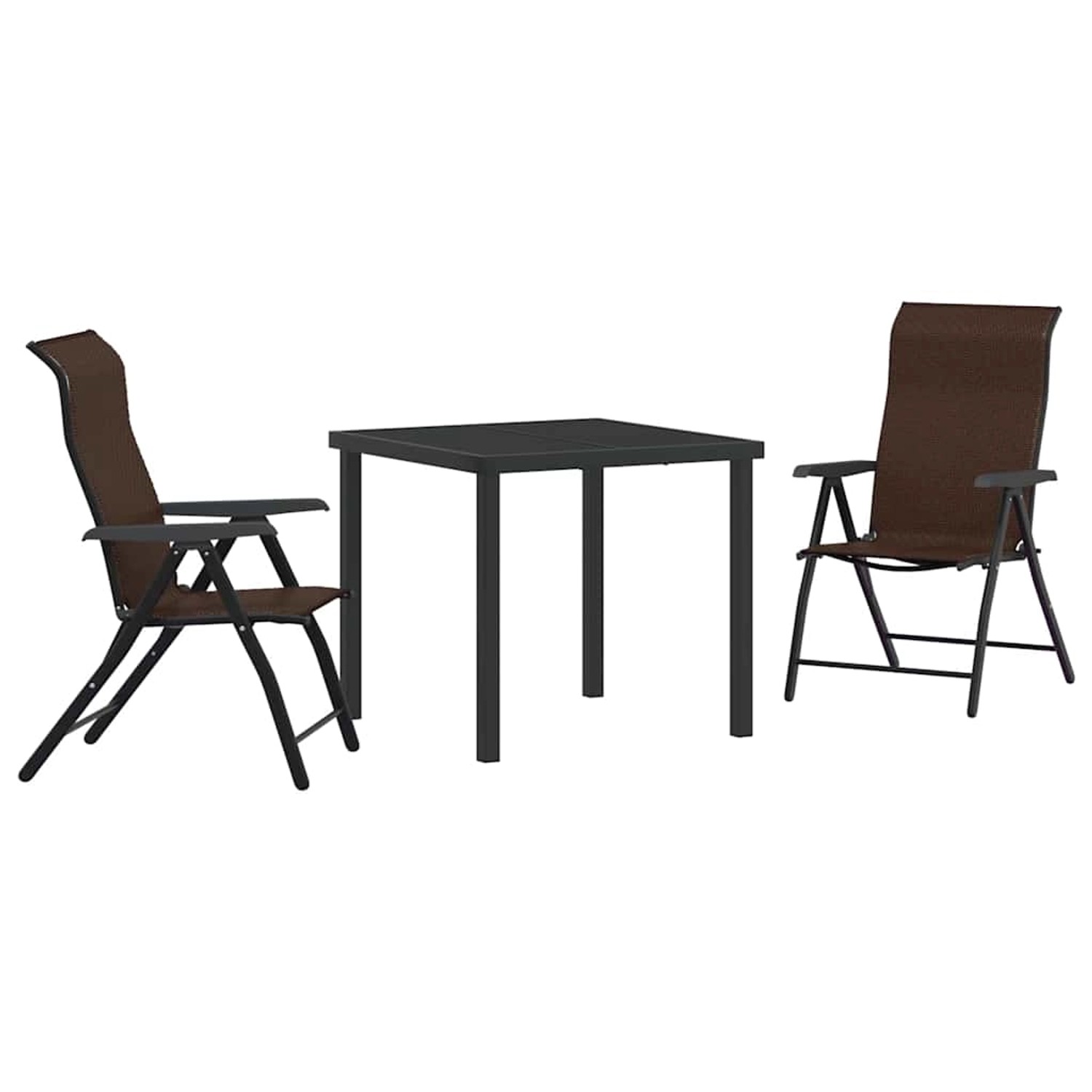 vidaXL Garten Essgruppe Höhenverstellbar 3-Tlg Braun Poly Rattan 3379261 günstig online kaufen