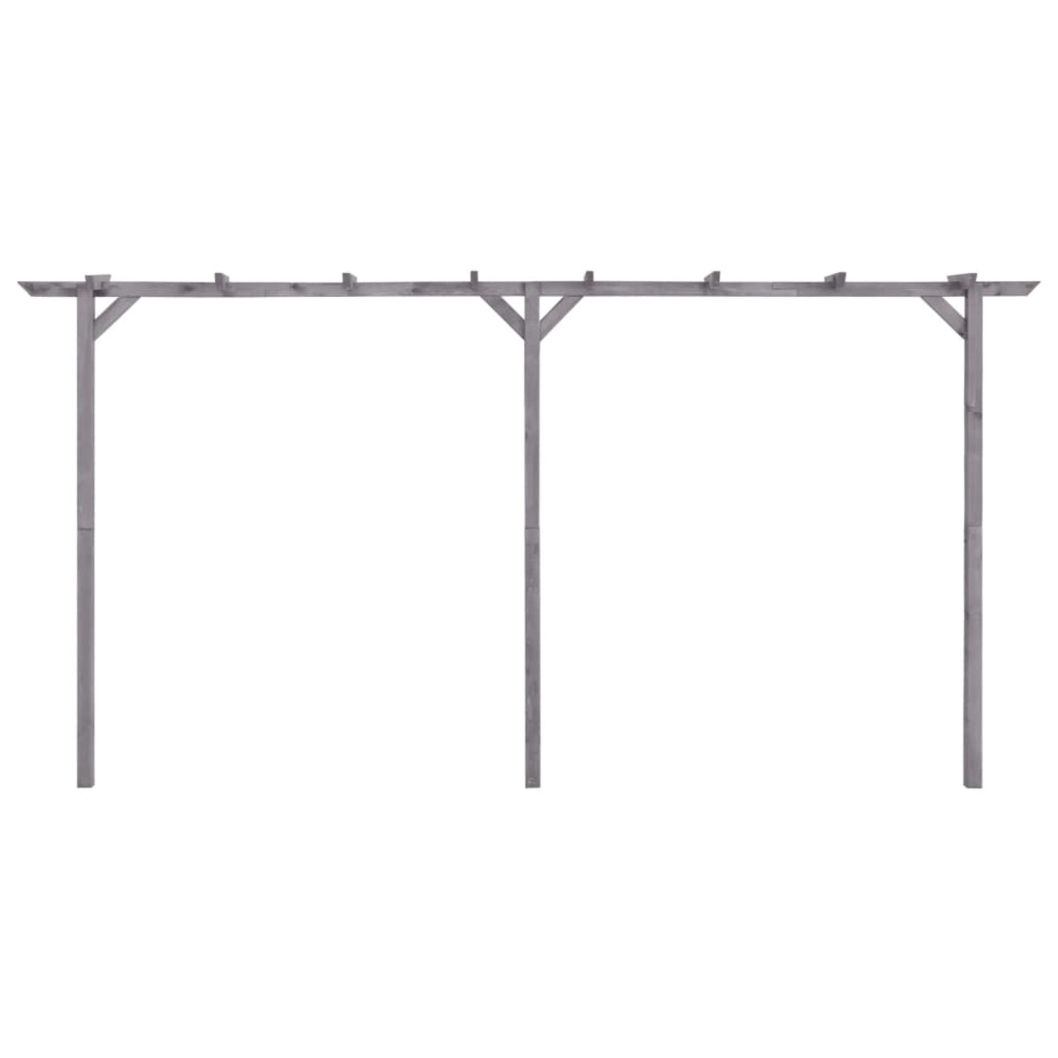 vidaXL Garten-Pergola Grau 400x40x205 cm Imprägniertes Kiefernholz