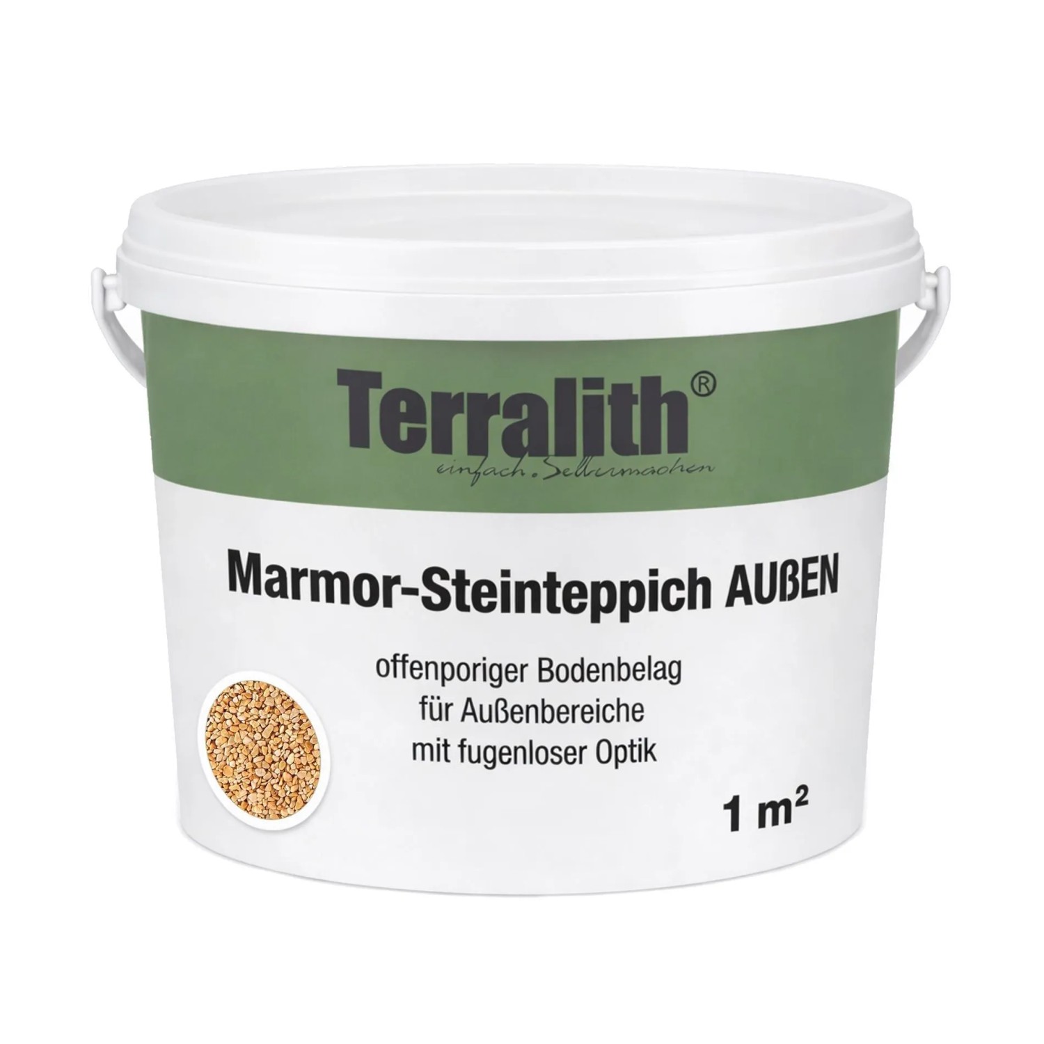 Terralith Marmor Steinteppich Giallo für 1 m² Außen Mittel 4-6 mm
