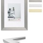 walther design Aluline Bilderrahmen 40x50 cm, Silber, Aluminiumrahmen mit Passepartout.