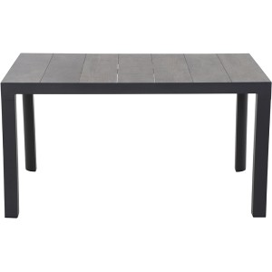 Rechteckiger Siena Garden Gartentisch, Washed Grau, 90x160,5 cm, mit Aluminiumgestell und Keramik-Tischplatte.