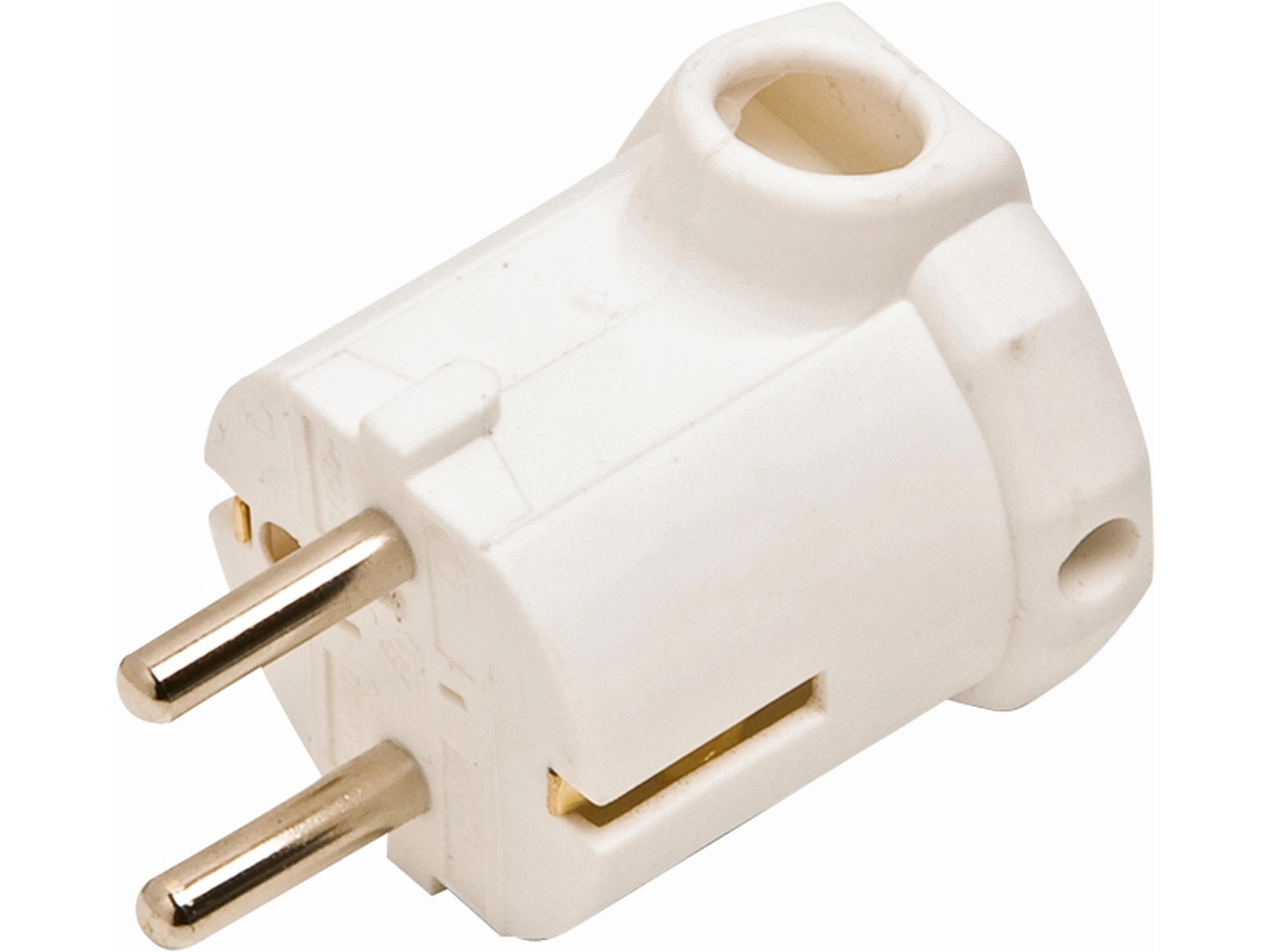 Temolink Schuko Stecker 3er Set – Flach, 16A/250V, Für Kabel Bis 1,5 Mm²