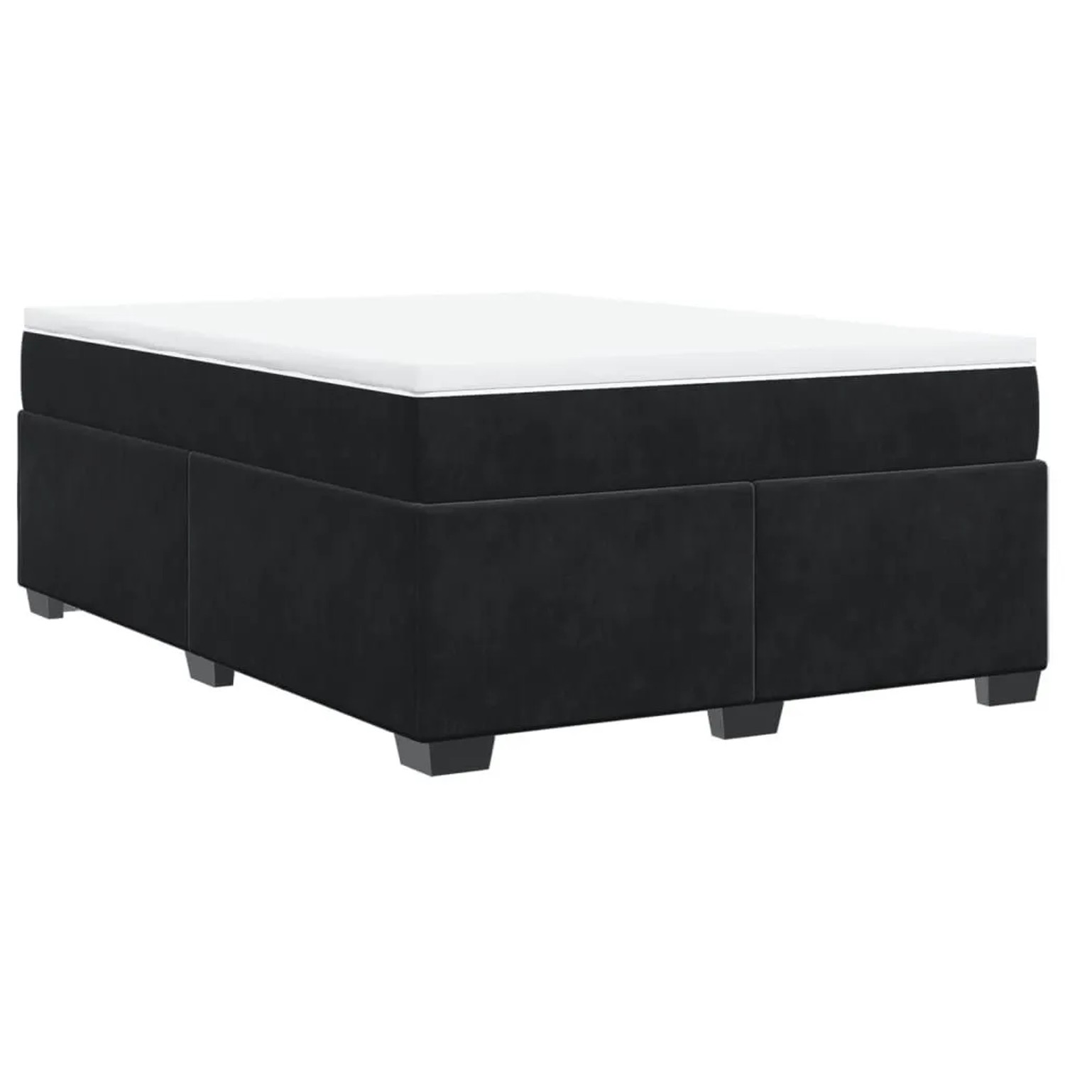 vidaXL Boxspringbett mit Matratze Schwarz 140x190 cm Samt 3285283 günstig online kaufen