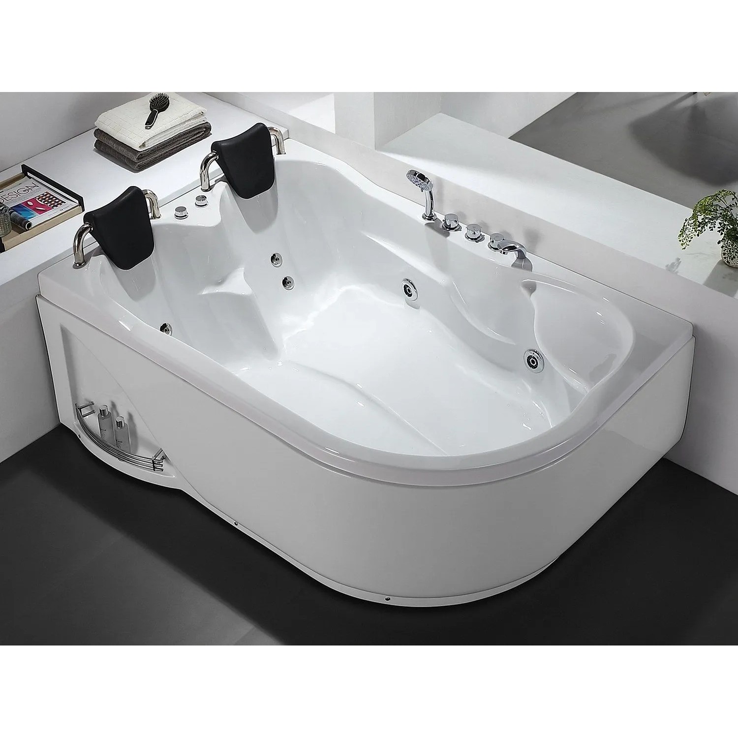 Vente-unique Whirlpoolbadewanne Rafina Weiß 181 cm