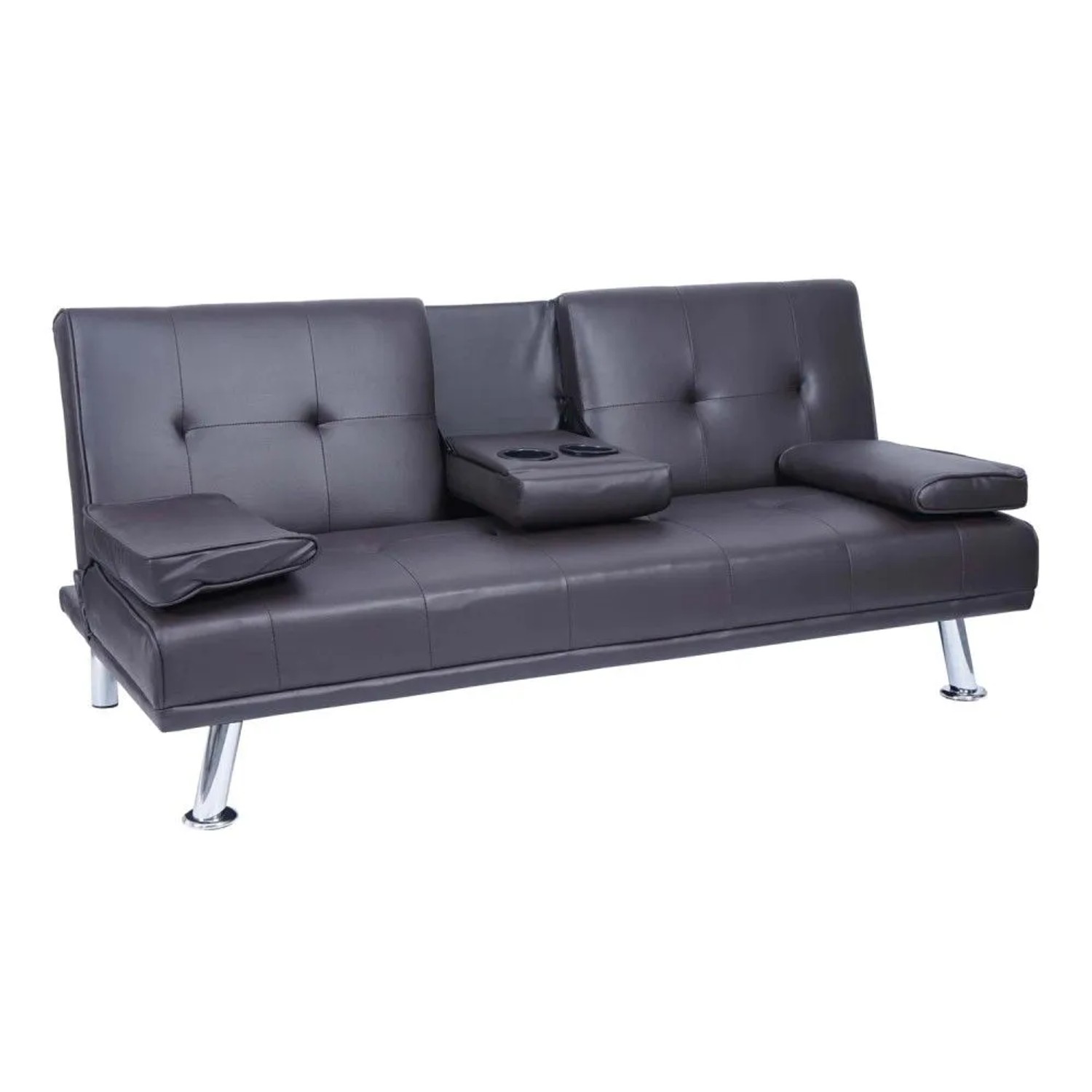 MCW 3er-Sofa F60 Kunstleder Braun