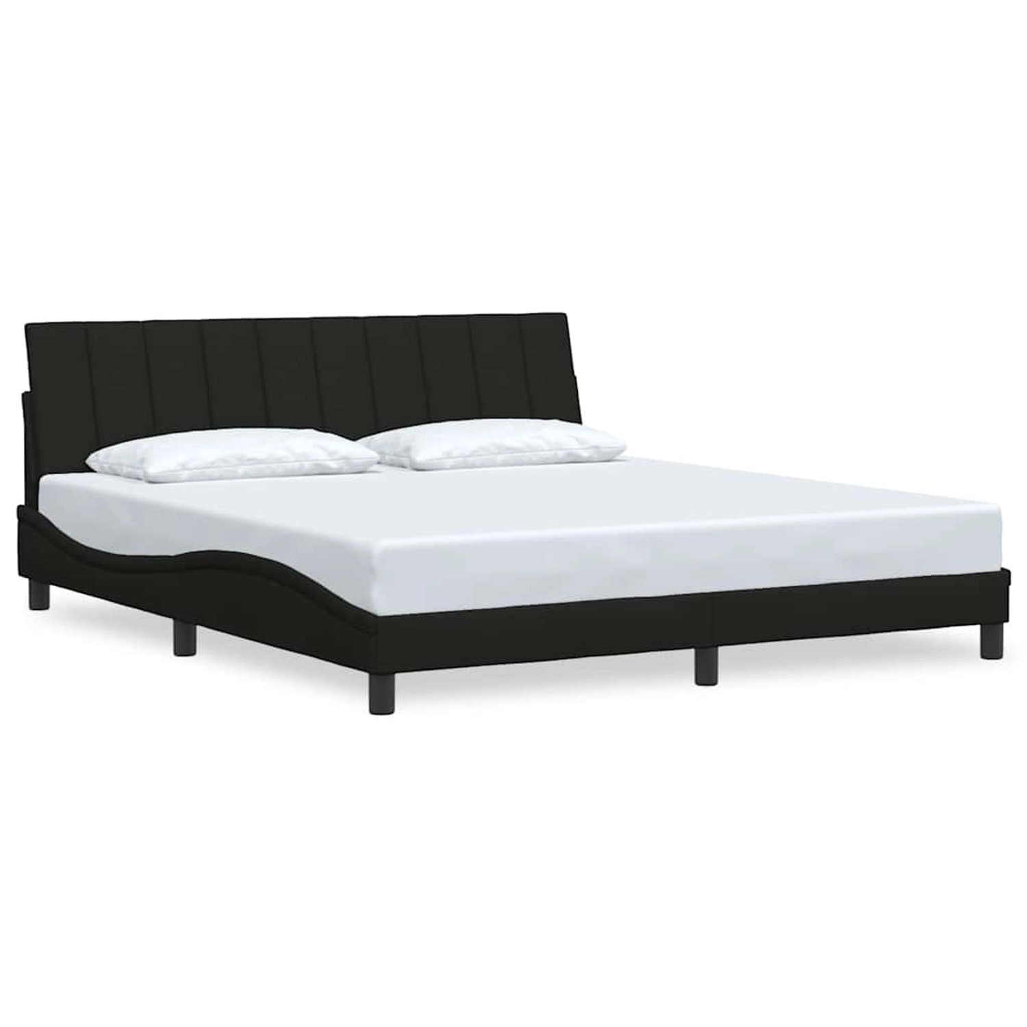 vidaXL Bettgestell ohne Matratze Hanko Schwarz 180x200 cm Stoff 3310407 günstig online kaufen