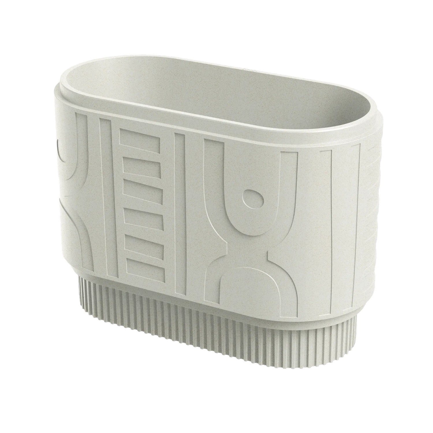 Prosperplast Blumentopf Folka Round Case 78 cm x 38 cm x 56 cm Sand