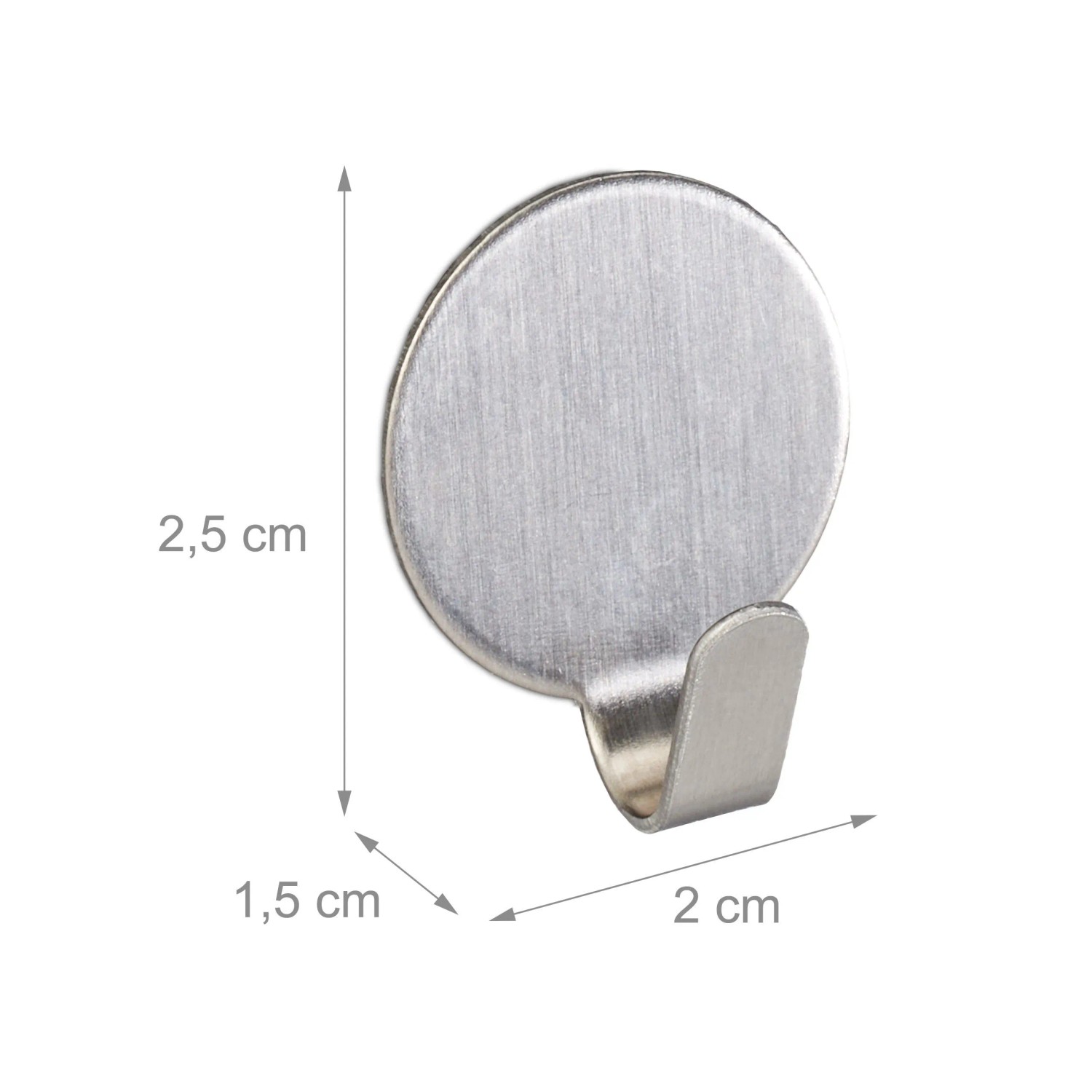 Relaxdays Klebehaken 24er Set Edelstahl Silber Selbstklebend 2,5 x 2 x 1,5 cm 2 g_4