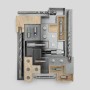 Bosch Betonbohrer-/Bit-Set, 35-teilig, verschiedene Bohrer und Bits in Halterung.