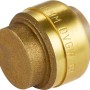 LUX Steck-Kappe, Ø 22 mm, aus Messing für Gewindefittings zum Verschließen von Steckanschlüssen.