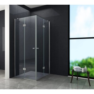 Glasdeals Duschkabine CORNO, 120x90x195 cm, rahmenlos mit Klarglas. Elegantes Design für Ihr Badezimmer.