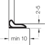 Detailaufnahme Primo Universaldichtung Densa 25, weiß, Maße 2-5 mm x 6 m, für Tür- und Fensterdichtungen.