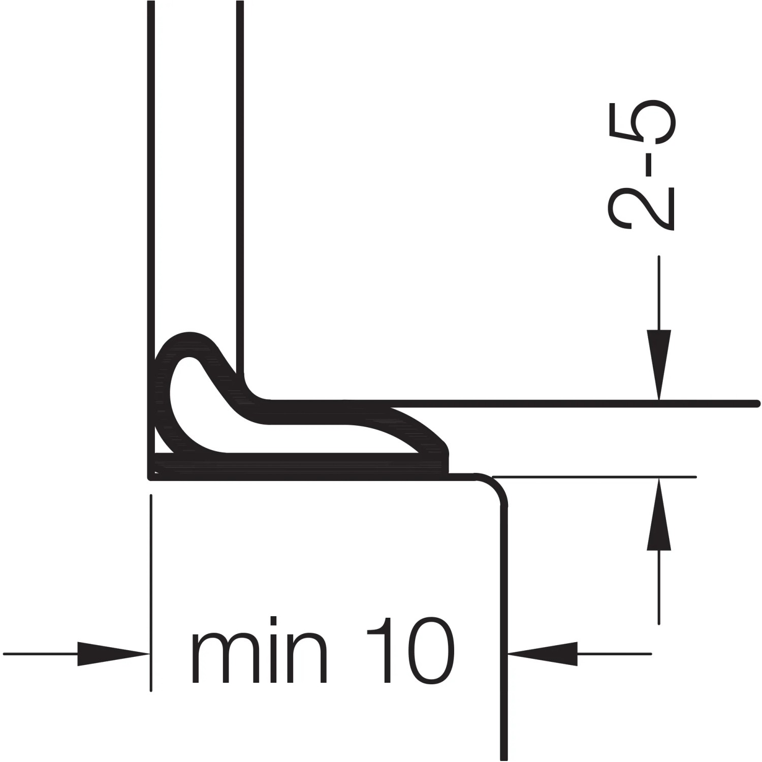 Detailaufnahme Primo Universaldichtung Densa 25, weiß, Maße 2-5 mm x 6 m, für Tür- und Fensterdichtungen.