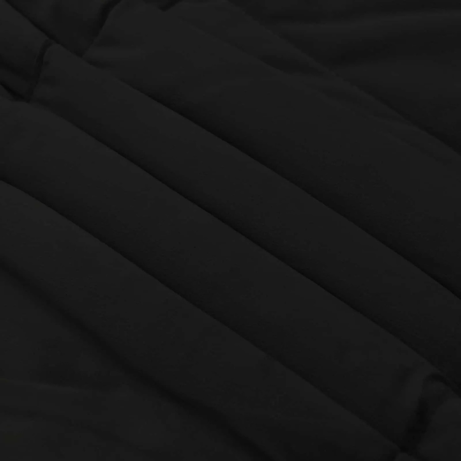 Gepolsterte, schwarze vidaXL Sommerdecke (135x200 cm) aus Mikrofaser mit Steppnähten.